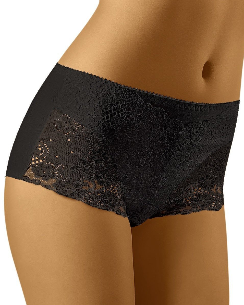 Czarne bawełniane figi damskie szorty Eco-Vi Wol-Bar