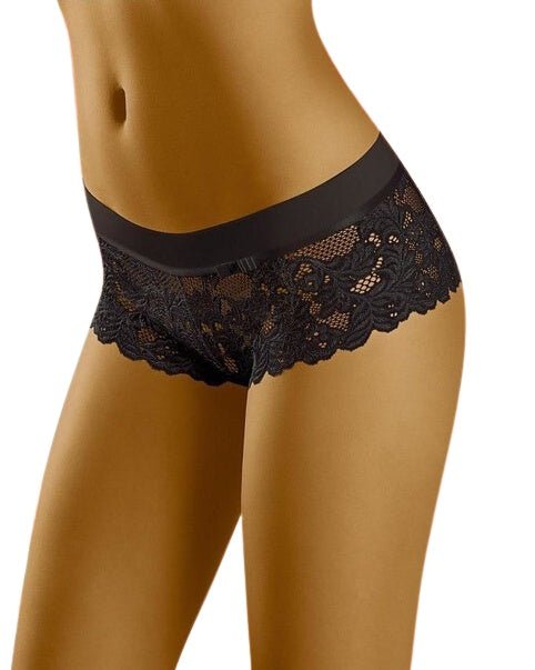 Czarne koronkowe majtki damskie szorty Jade Wol-Bar