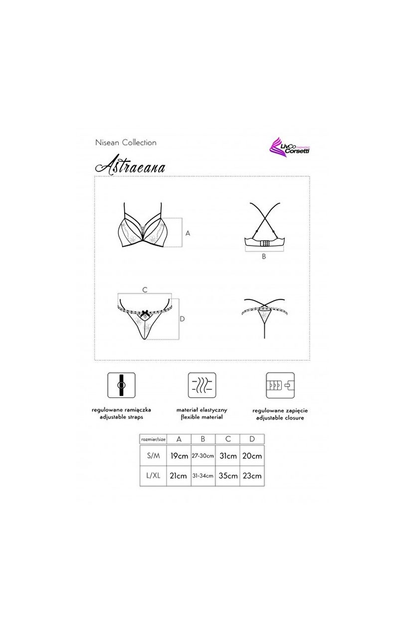 Komplet bielizny Astraeana - biustonosz i stringi