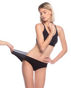 Bardzo wygodne czarne majtki damskie LAMA FLEXY FIT BIKINI