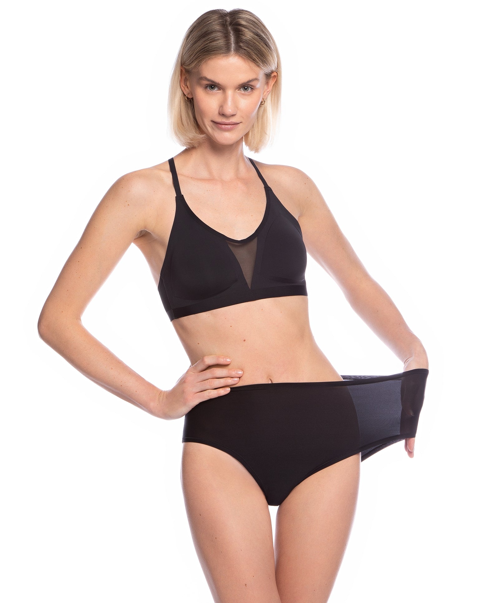 Wygodne czarne damskie figi Lama FLEXY FIT MIDI dla kobiet