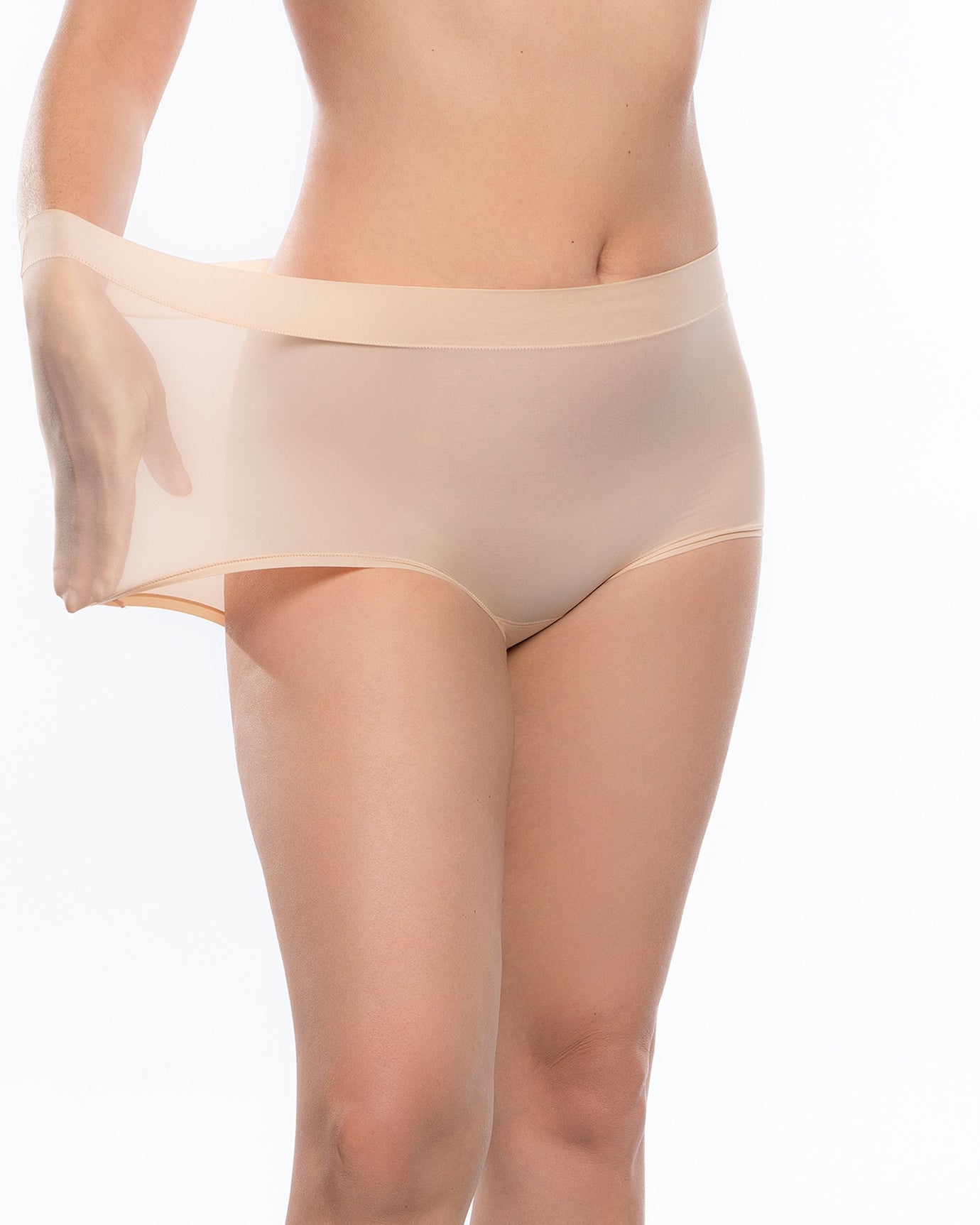 Wygodne beżowe majtki szorty damskie LAMA FLEXY FIT