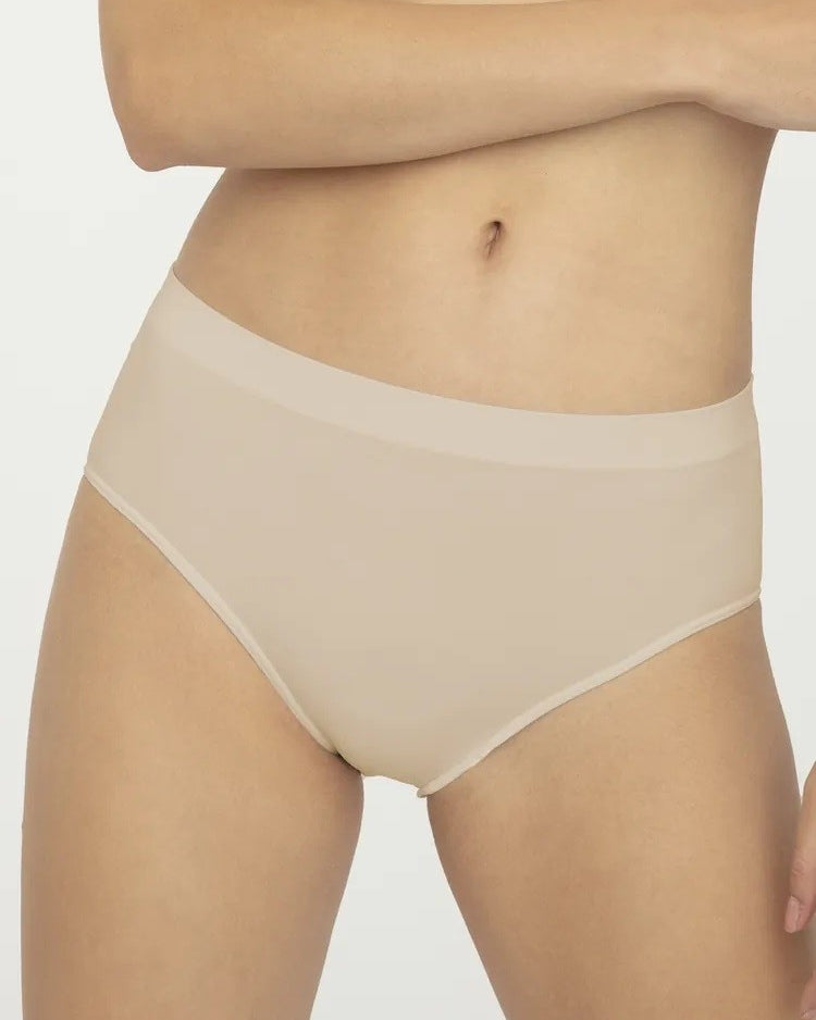 Cieliste klasyczne pełne bawełniane majtki bezszwowe Gatta Seamless Cotton Bikini