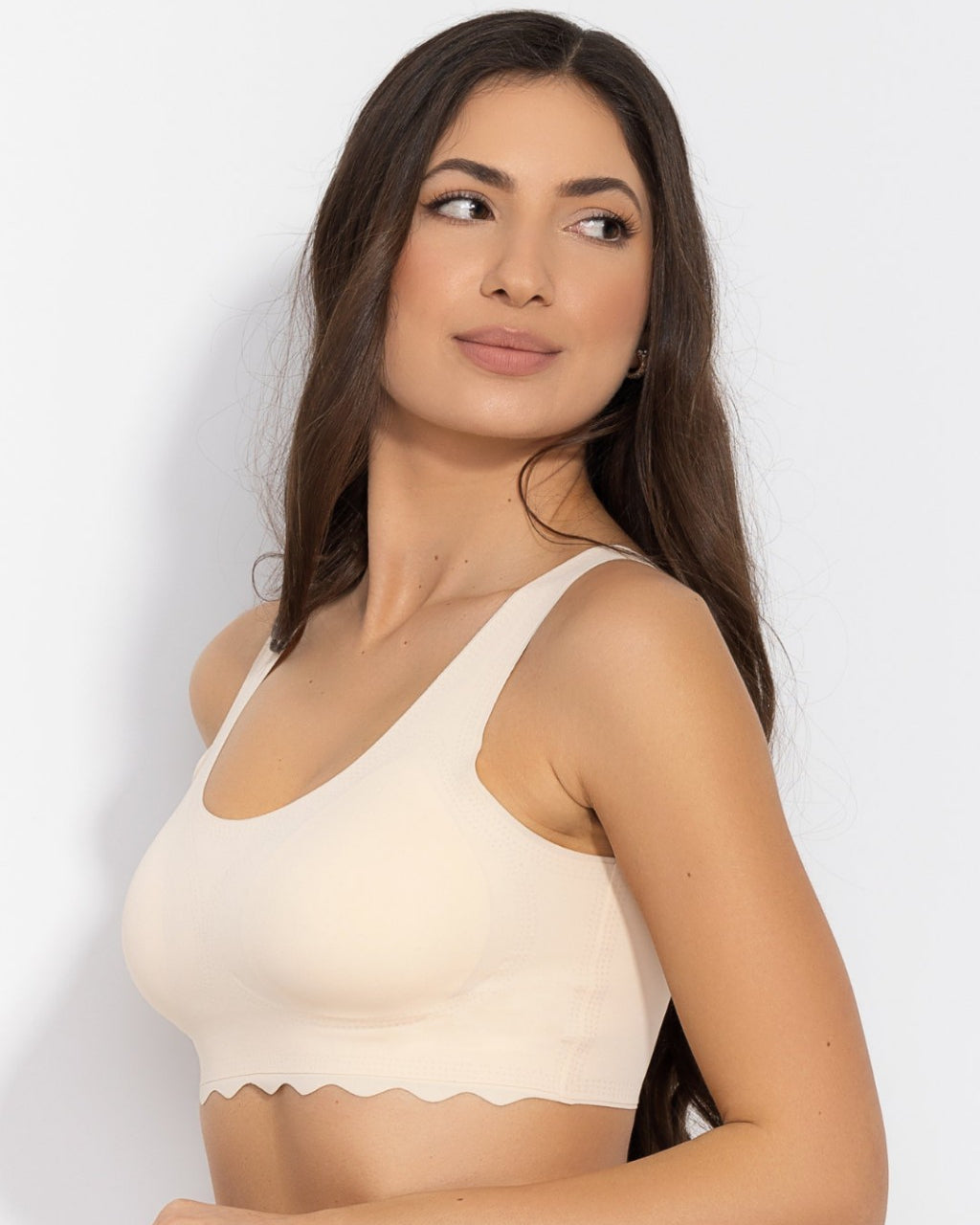 Beżowy cielisty bezszwowy biustonosz damski top seamless Feel Good Bral