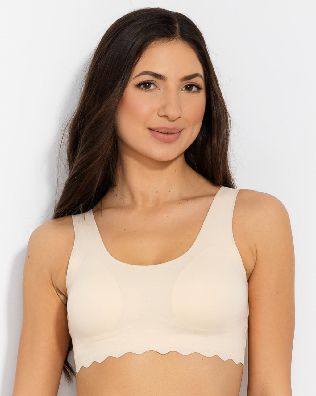 Beżowy cielisty bezszwowy biustonosz damski top seamless Feel Good Bral
