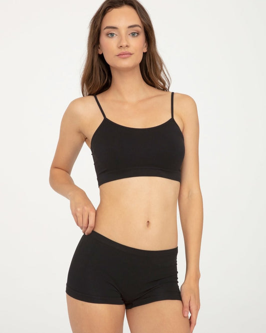 Czarne bawełniane bezszwowe damskie majtki szorty second skin Gatta Seamless Cotton Short