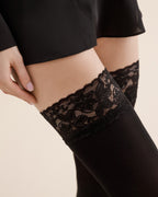 Plus size grube pończochy samonośne mikrofibra Gabriella Classic 60 DEN