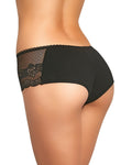 Czarne bawełniane majtki szorty damskie z koronką Gabidar 200