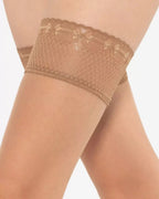 Bardzo cienkie beżowe pończochy samonośne Gatta Michelle 8 DEN