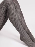 szare wzorzysta damskie rajstopy kryjące grube ciepłe fiore cinematic