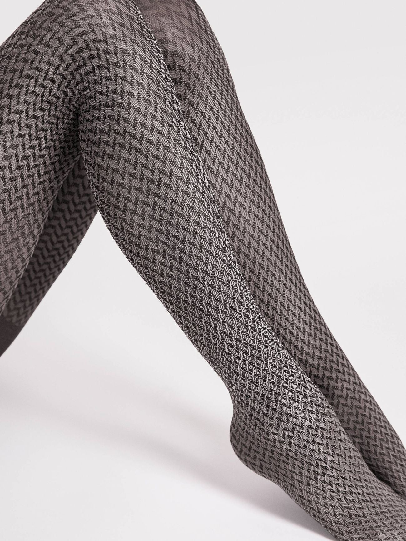 szare wzorzysta damskie rajstopy kryjące grube ciepłe fiore cinematic