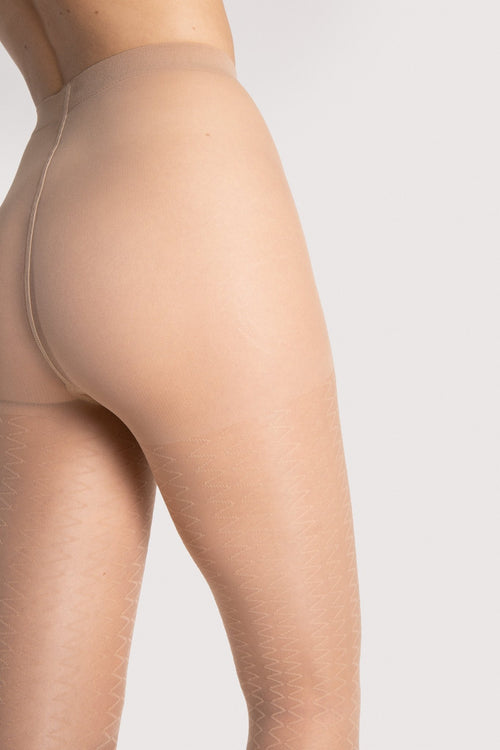 cieliste damskie rajstopy wzorzyste 15 den