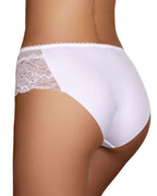 Białe laserowo cięte majtki figi damskie z koronką Modo 35 tył