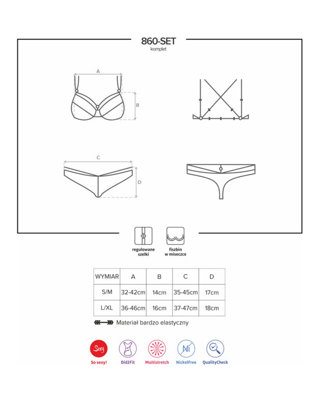 komplet białej koronkowej damskiej bielizny tabela rozmiarów