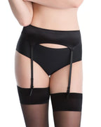 klasyczny czarny bezszwowy pas do pończoch