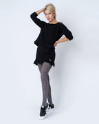 wzorzyste kryjące rajstopy wzór w serduszka melanż 50 den