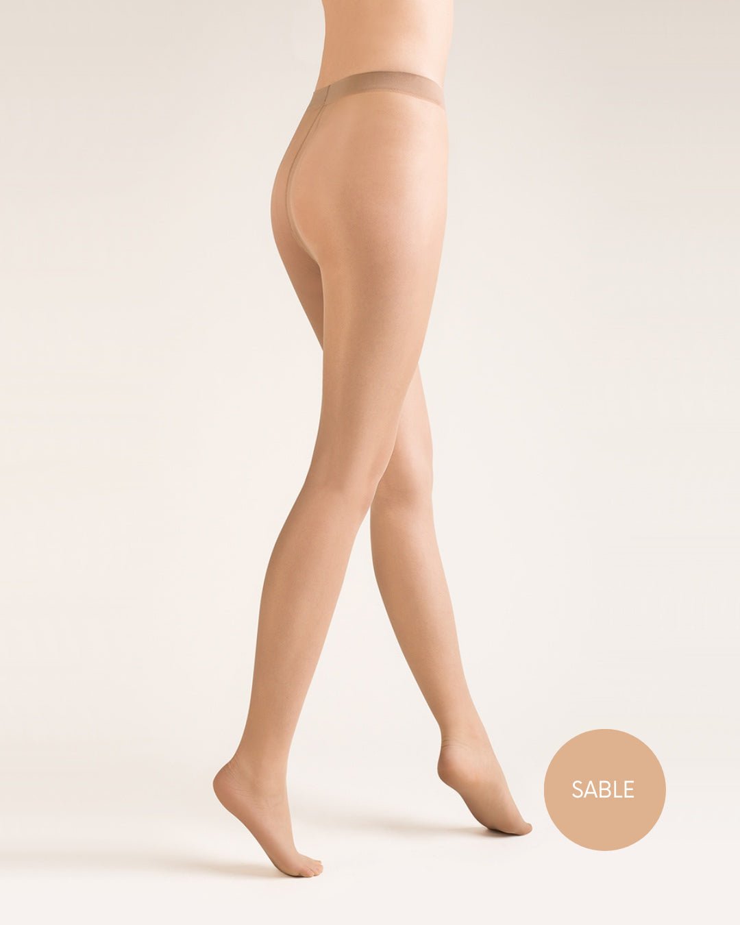 beżowe cienkie cieliste rajstopy damskie 10 den kolor sable