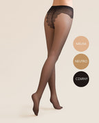 Eleganckie damskie rajstopy z ozdobną częścią majtkową Gabriella Supreme 15 DEN