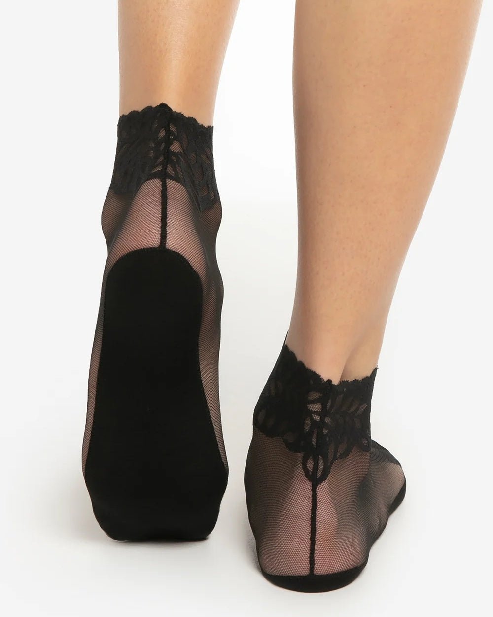 czarne koronkowe stopki damskie 